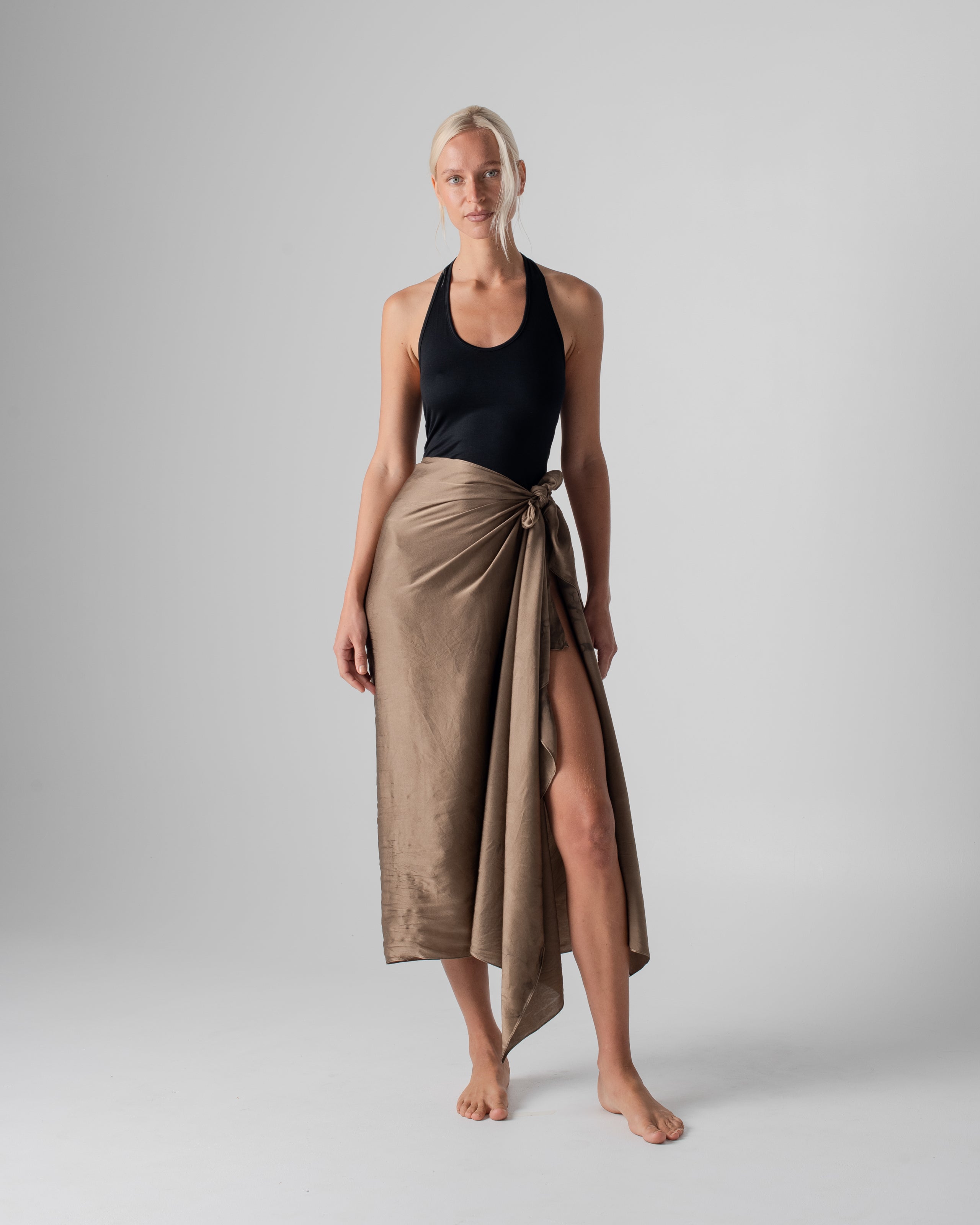 Silk Jersey Halter Top