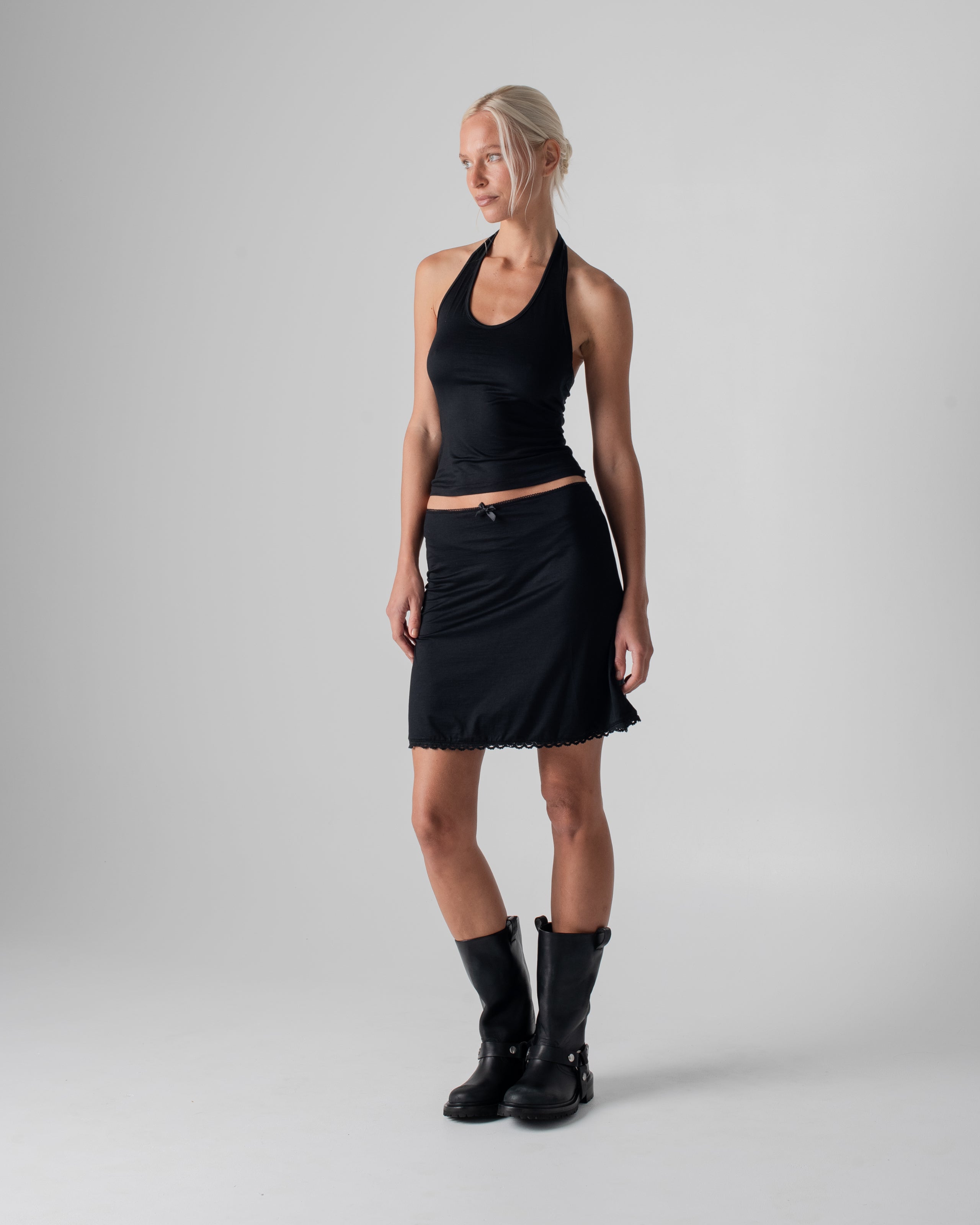 Silk Jersey Halter Top