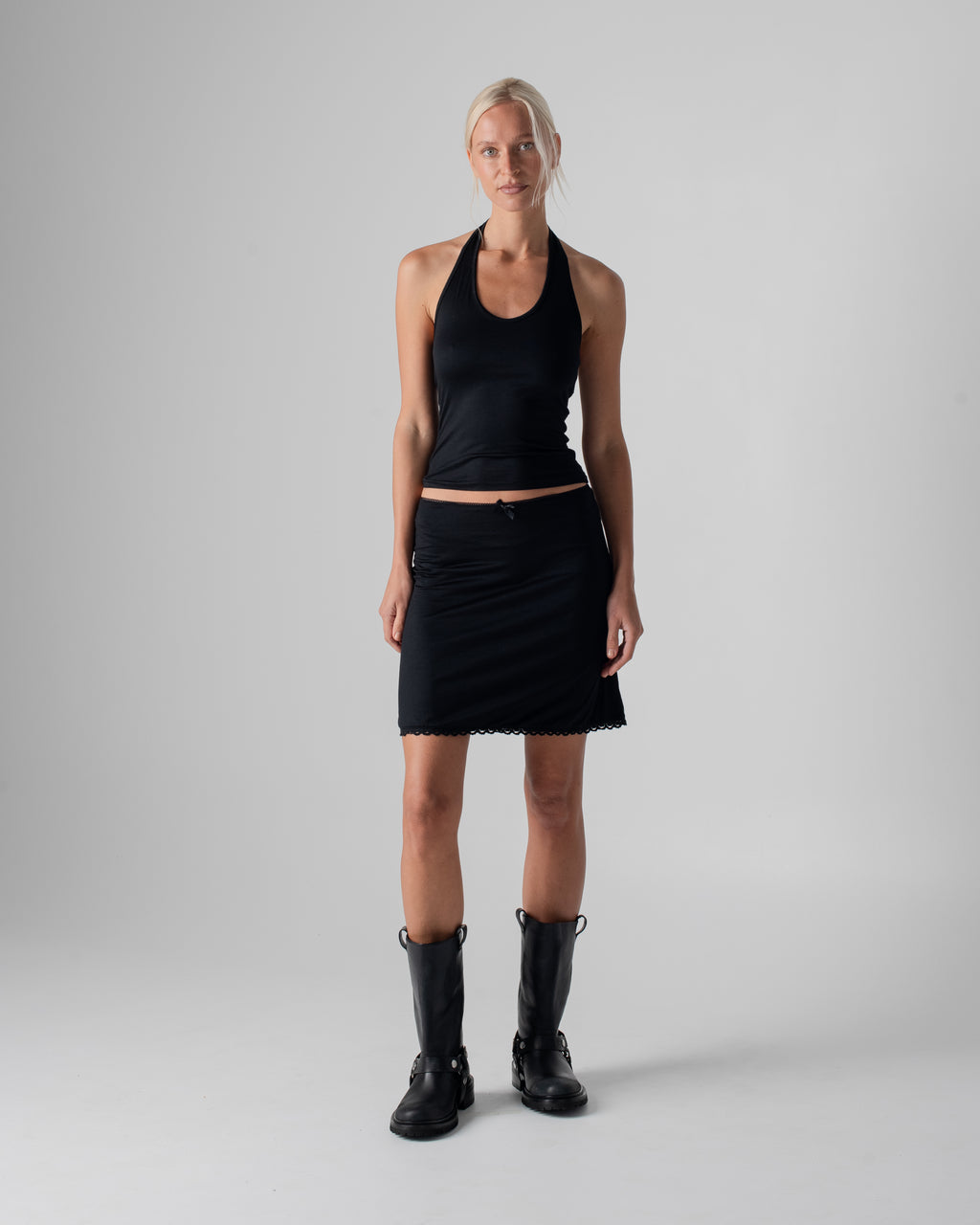 Silk Jersey Mini Skirt