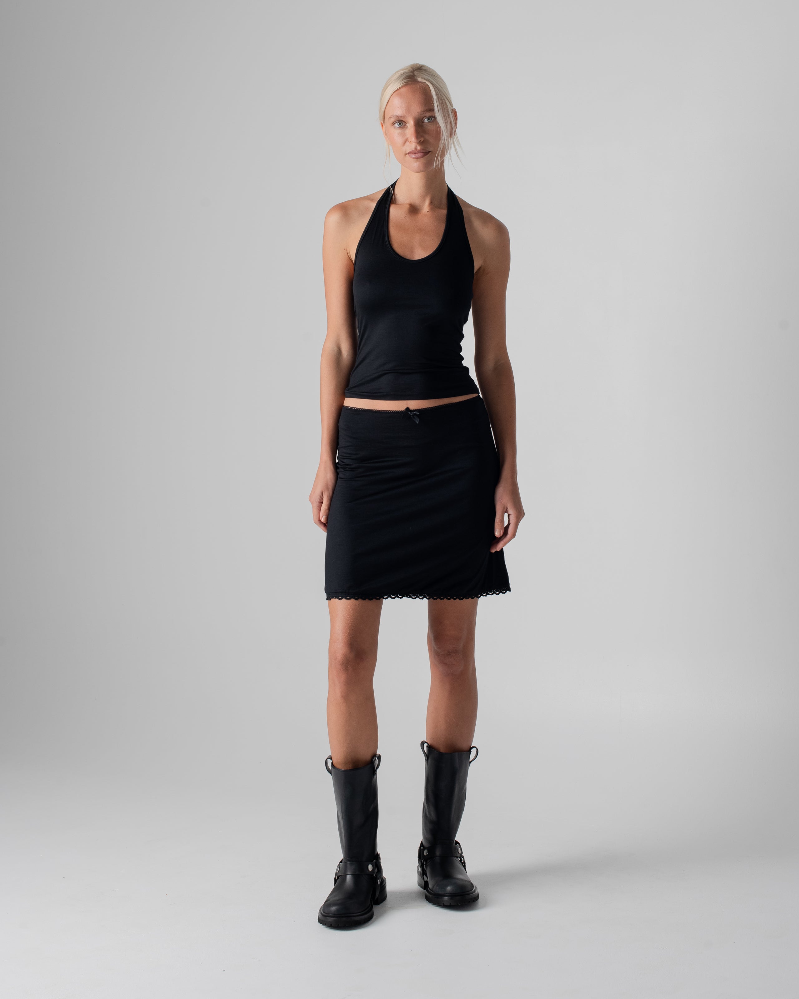 Silk Jersey Mini Skirt