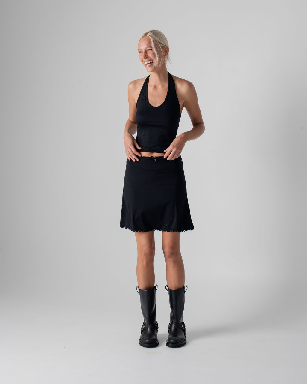 Silk Jersey Mini Skirt