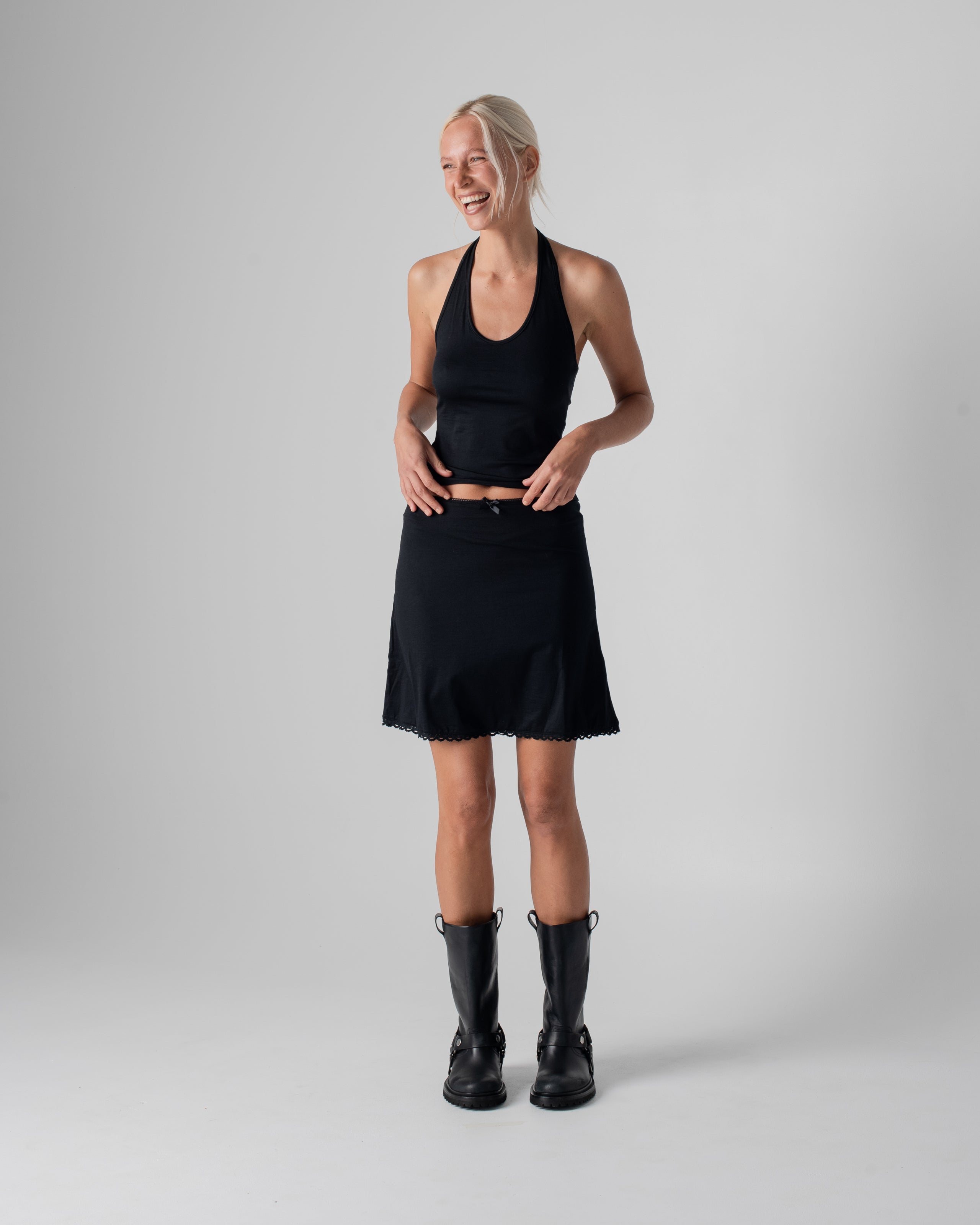 Silk Jersey Mini Skirt