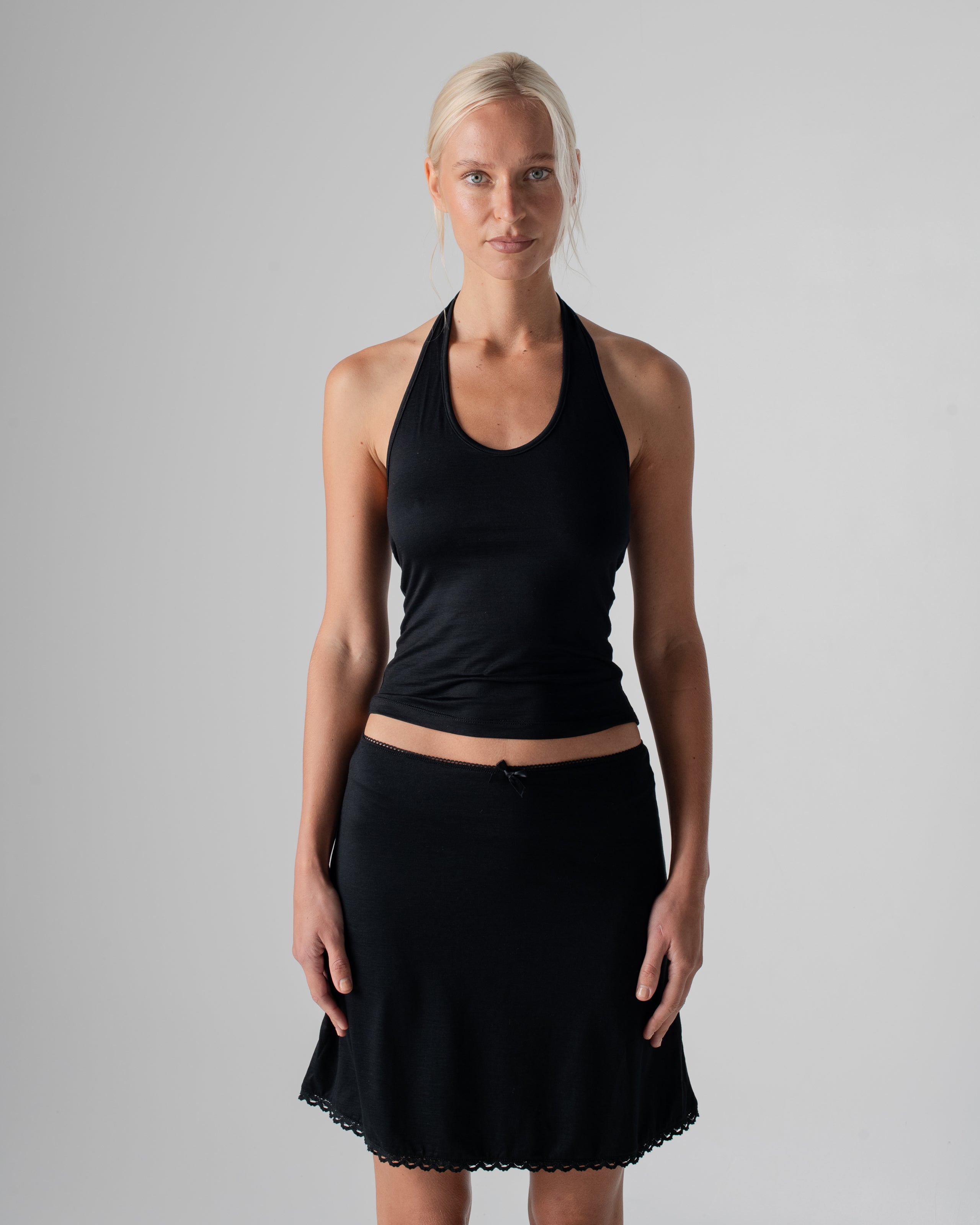 Silk Jersey Halter Top