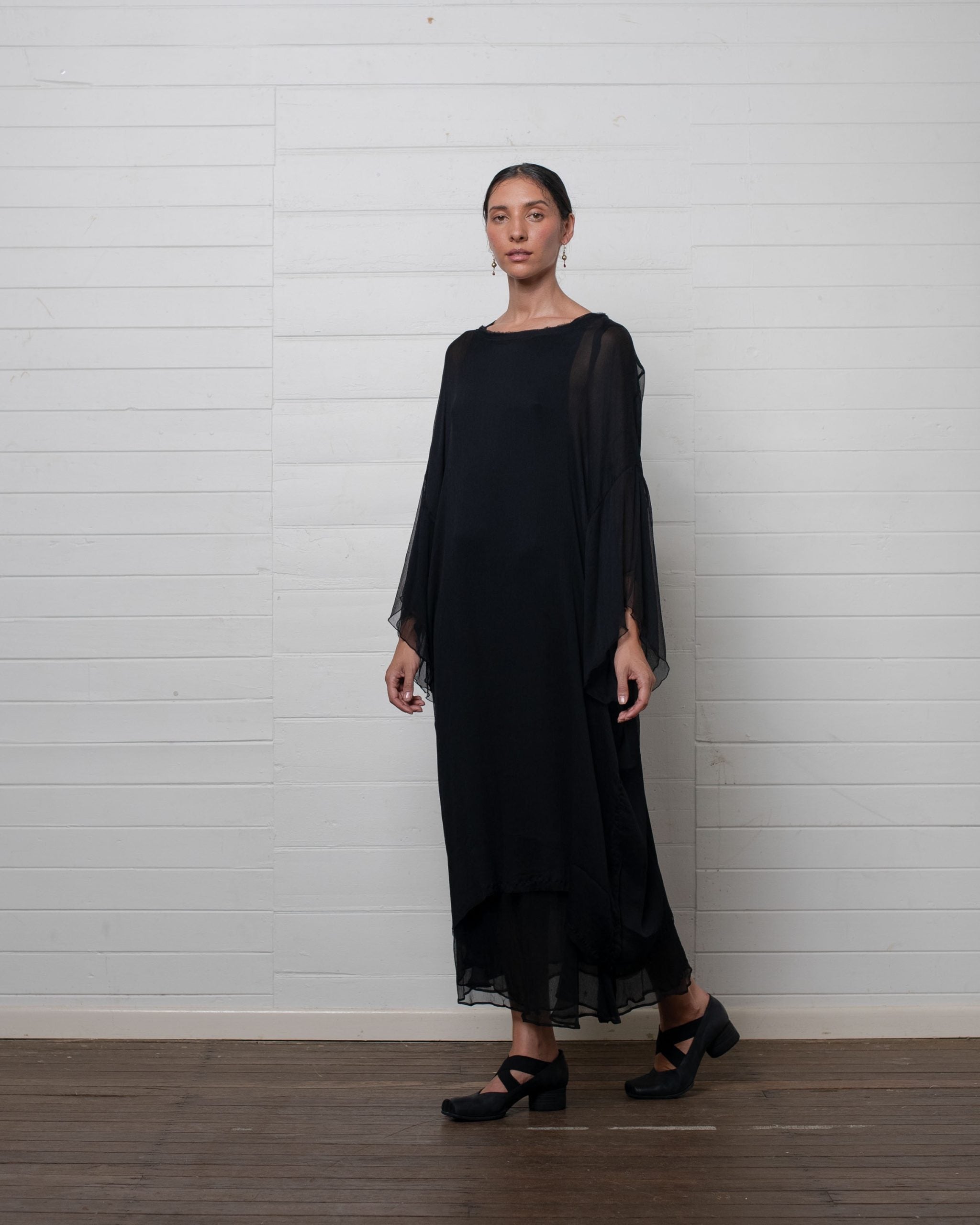 TUNIC CRINKLE CHIFFON BLACK