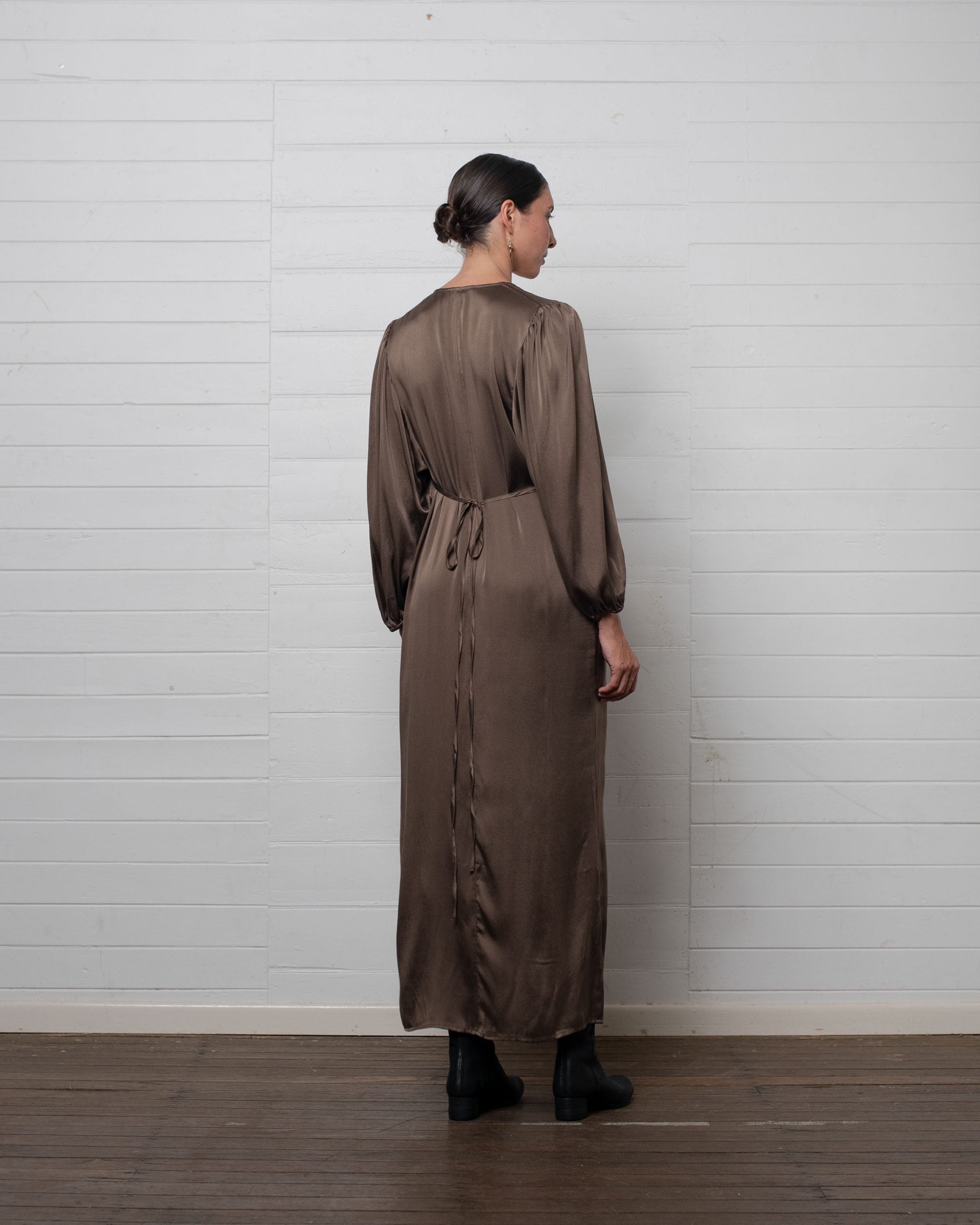 WRAP DRESS HAZELNUT