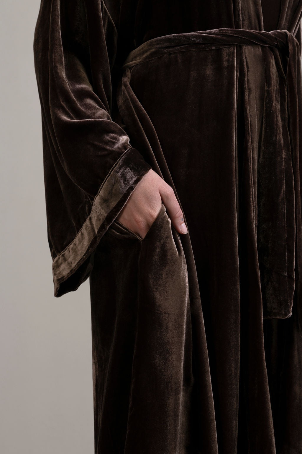 Silk Velvet Robe ~ Moka