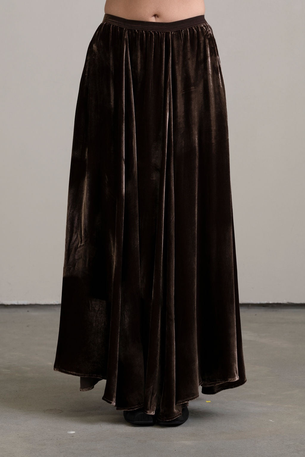 Silk Velvet Skirt ~ Moka