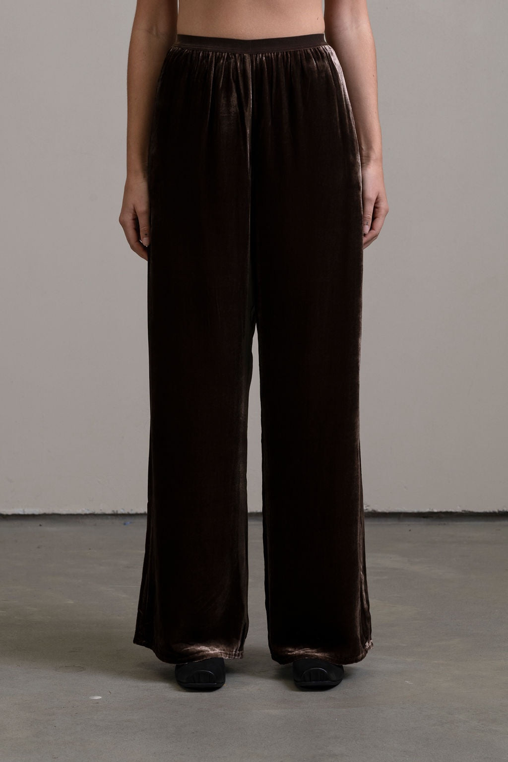 Silk Velvet Pant ~ Moka