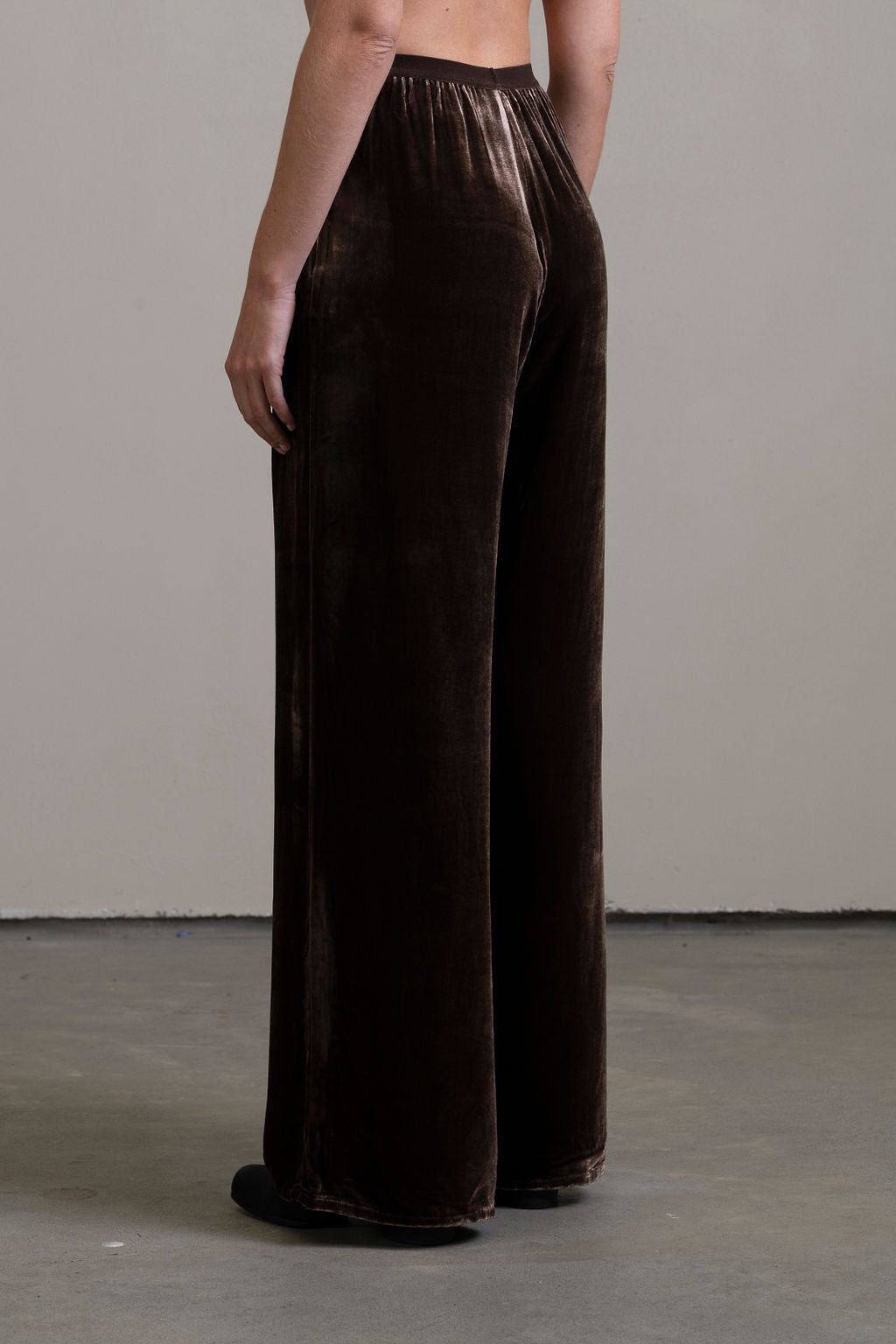 Silk Velvet Pant ~ Moka