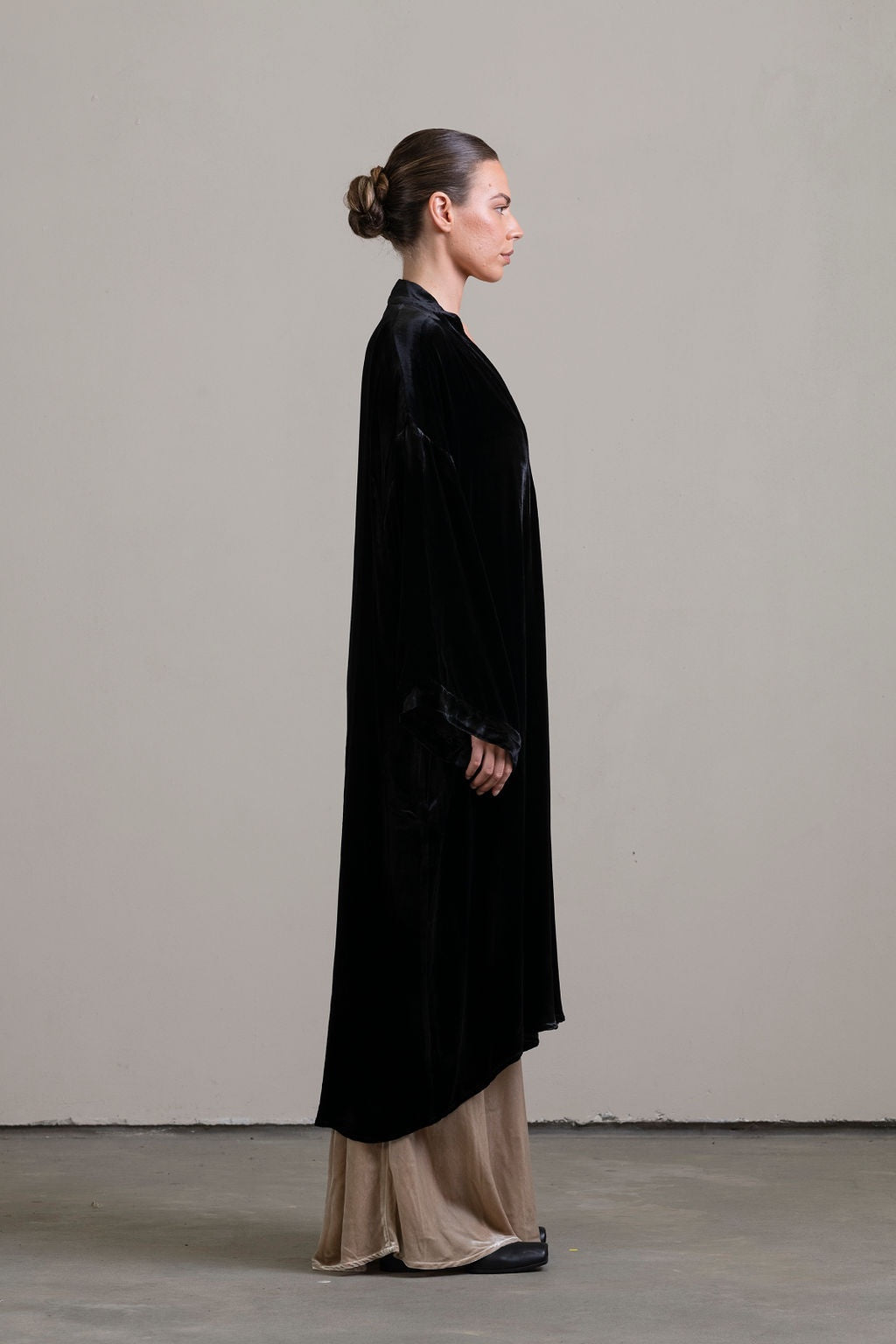 Silk Velvet Robe ~ Noir
