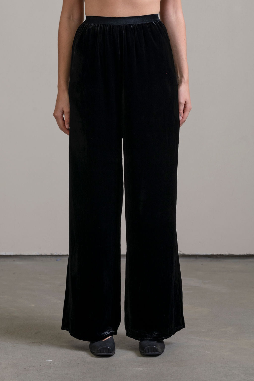 Silk Velvet Pant ~ Noir