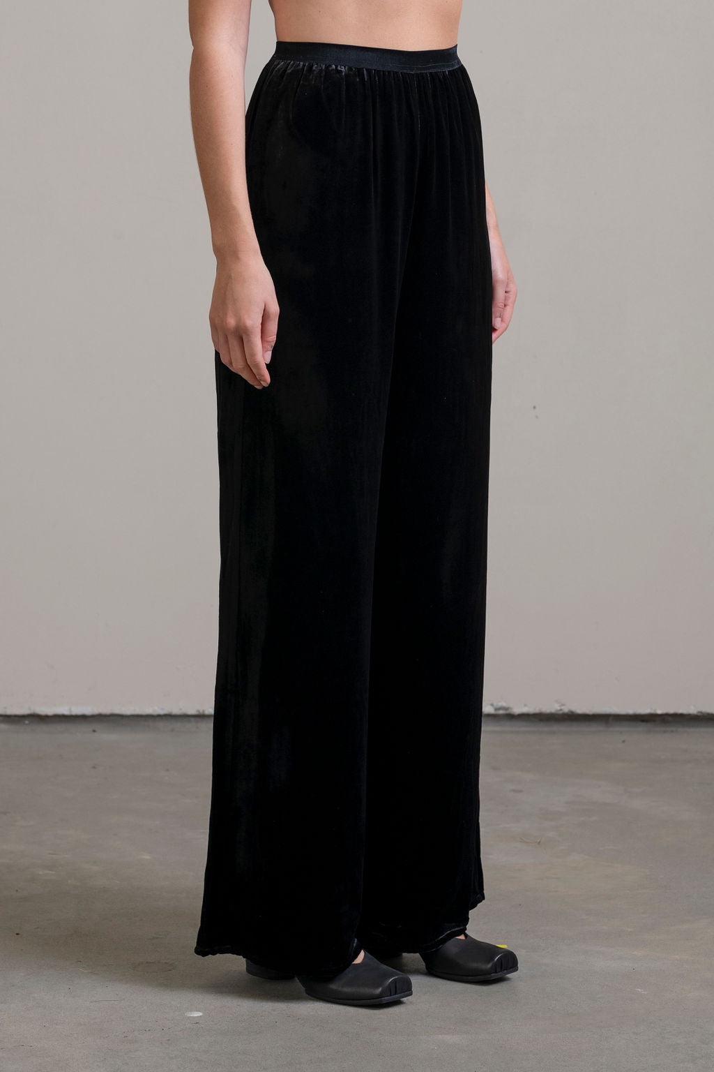 Silk Velvet Pant ~ Noir