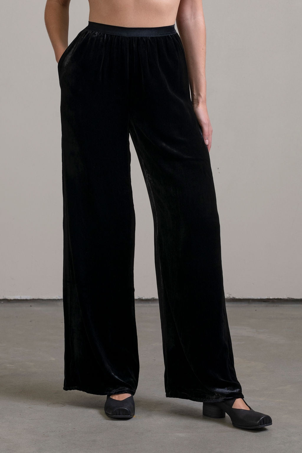 Silk Velvet Pant ~ Noir