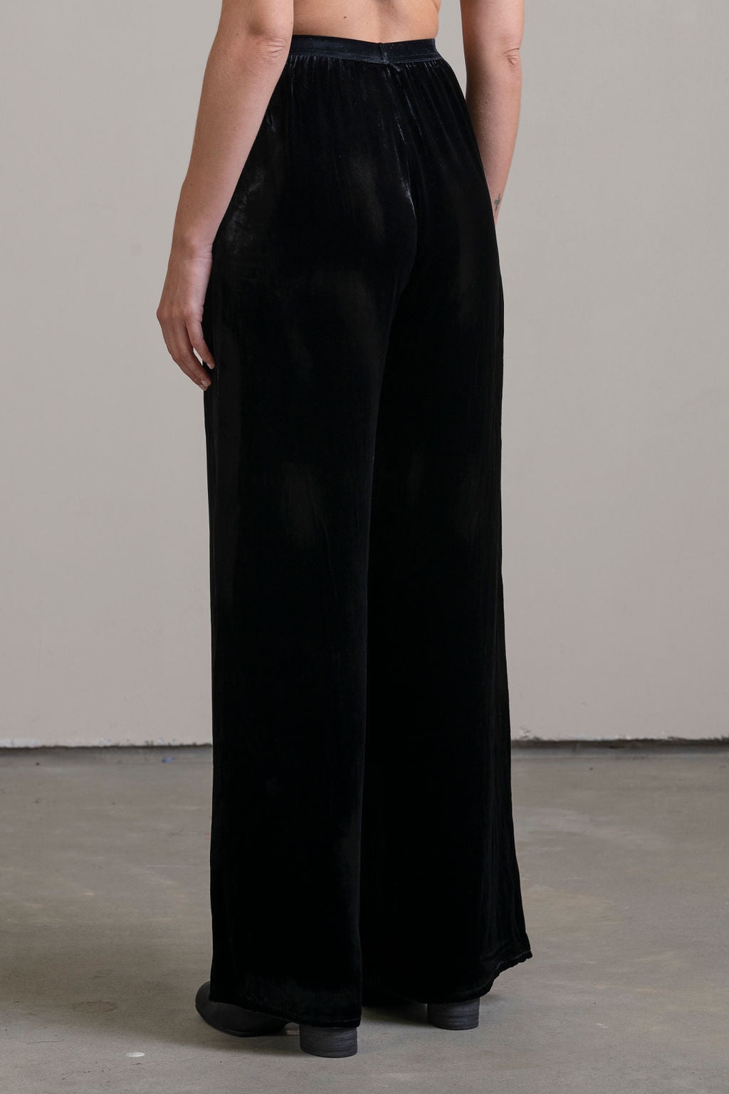Silk Velvet Pant ~ Noir