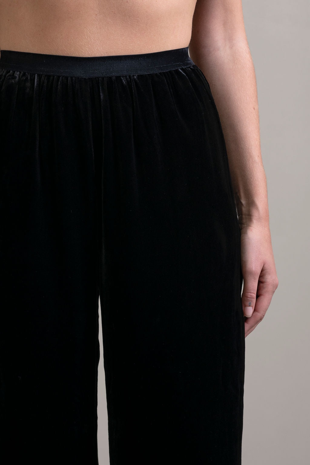 Silk Velvet Pant ~ Noir