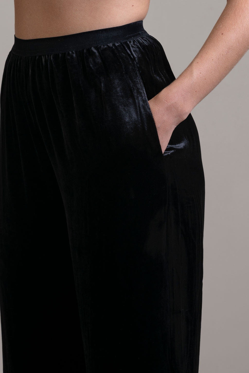 Silk Velvet Pant ~ Noir