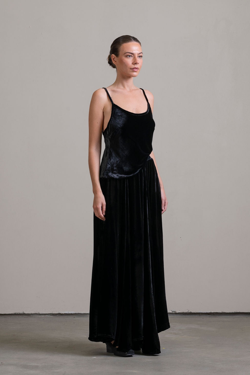 Silk Velvet Camisole ~ Noir