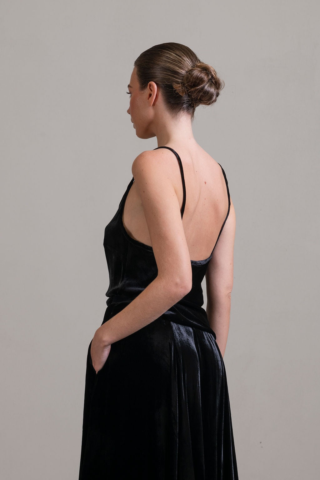 Silk Velvet Camisole ~ Noir