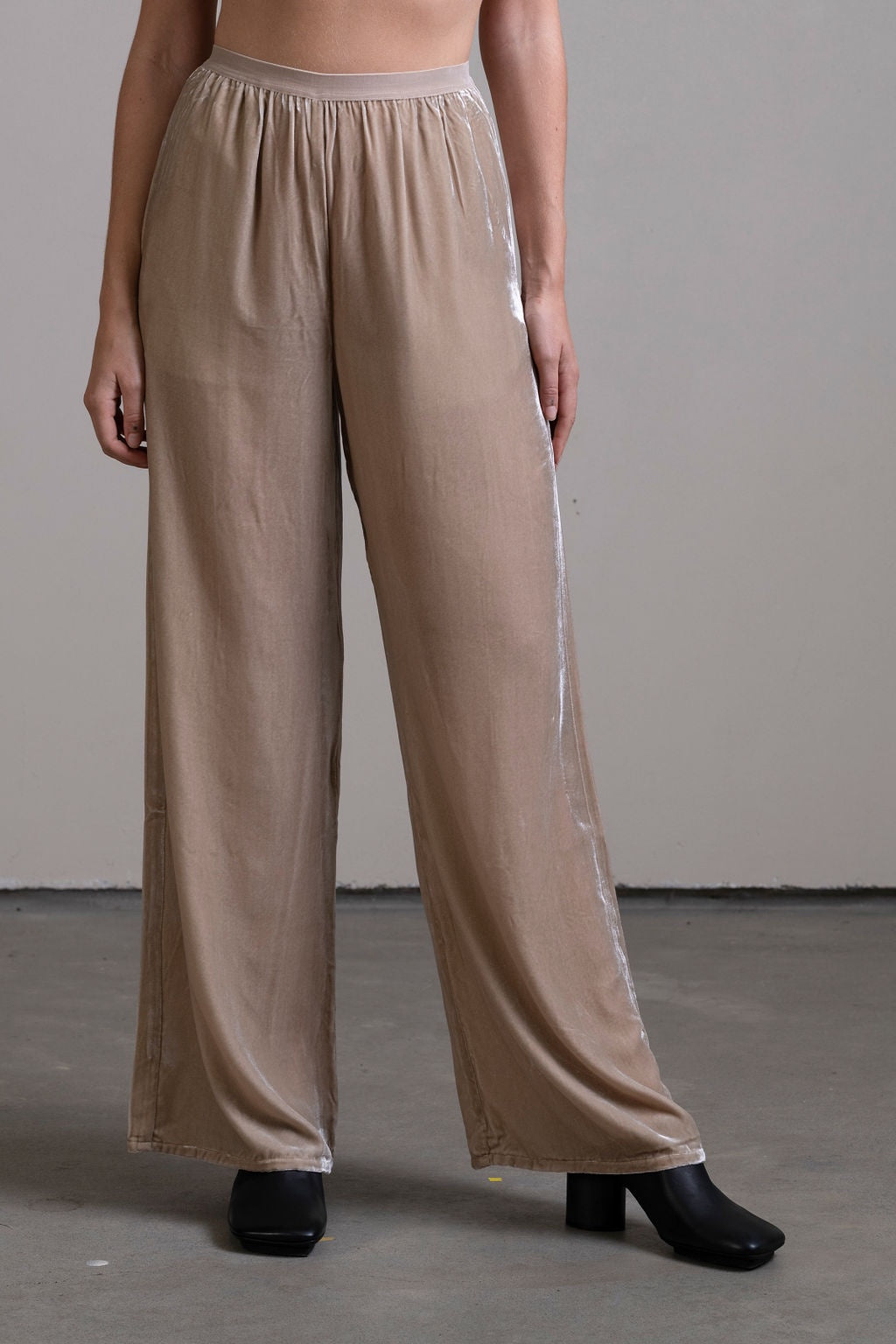 Silk Velvet Pant ~ Stone